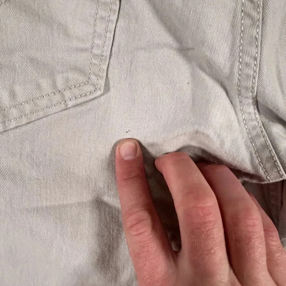 Levi's 502 Jeans 28x30 White Grey Cotton Blend Button Zip Pockets Strauss - Picture 9 of 11